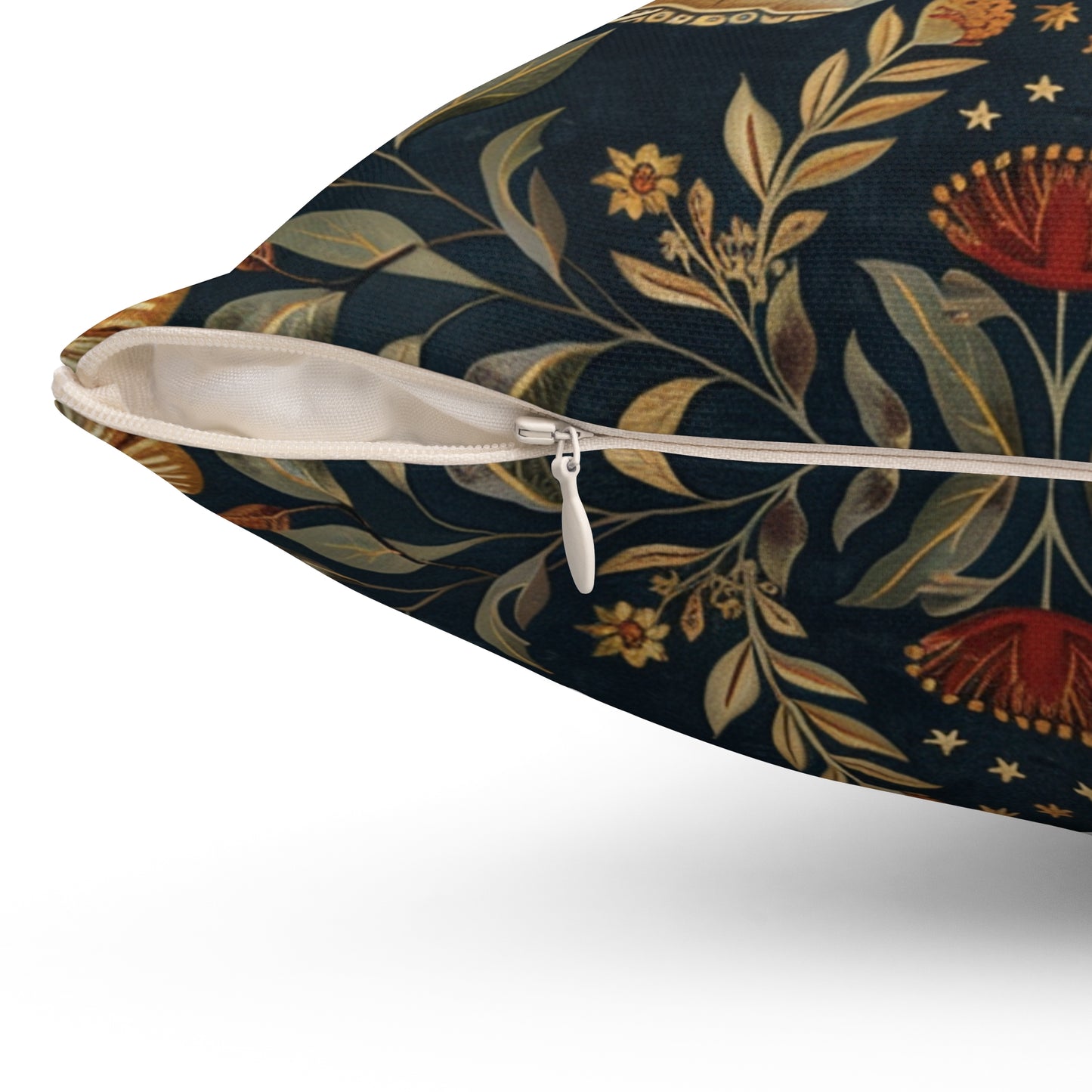 William Morris Style Square Pillow Butterfly Design, Fowers and Butterflies, Butterfly Lovers, Nature Lovers, insert included - Homevalley.co.uk