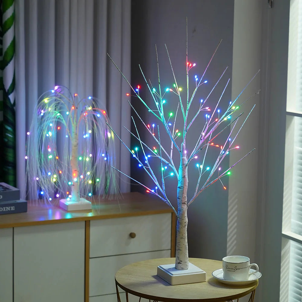 Willow Night Light LED Weeping Willow Tree Lamp - 7 Color Modes Table Lamp for Bedroom Decor - Homevalley.co.uk
