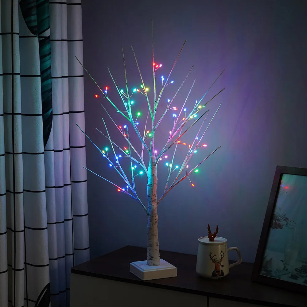 Willow Night Light LED Weeping Willow Tree Lamp - 7 Color Modes Table Lamp for Bedroom Decor - Homevalley.co.uk