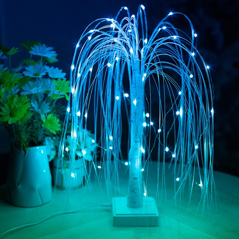 Willow Night Light LED Weeping Willow Tree Lamp - 7 Color Modes Table Lamp for Bedroom Decor - Homevalley.co.uk