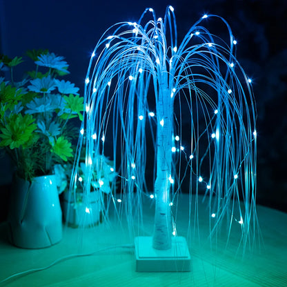 Willow Night Light LED Weeping Willow Tree Lamp - 7 Color Modes Table Lamp for Bedroom Decor - Homevalley.co.uk