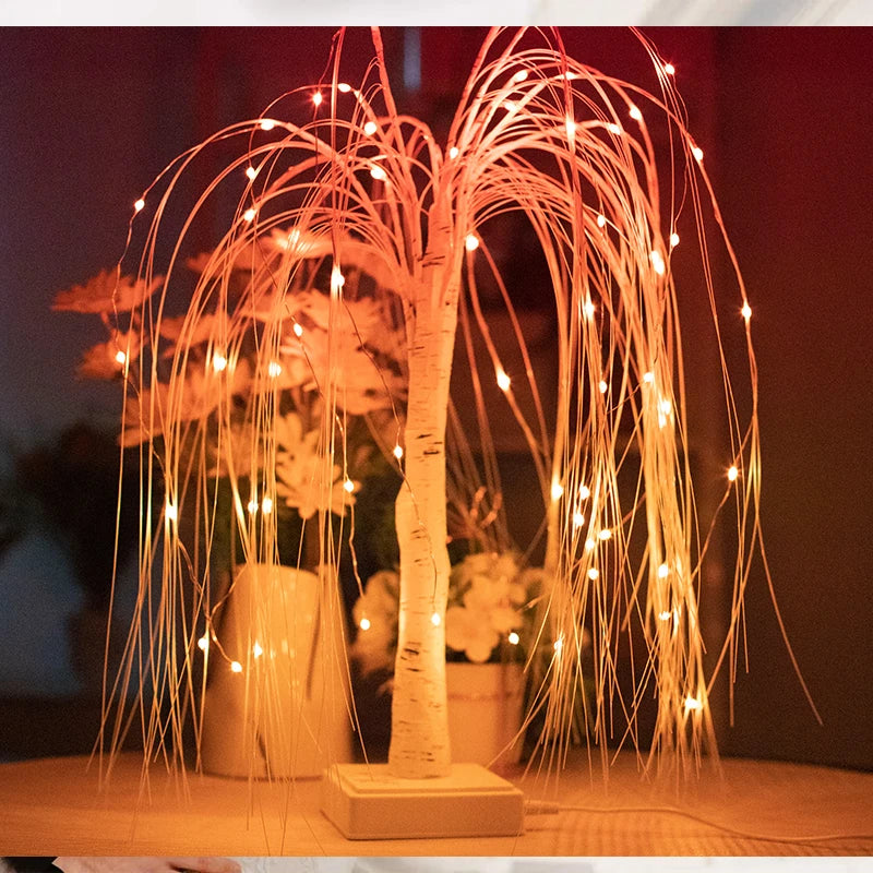 Willow Night Light LED Weeping Willow Tree Lamp - 7 Color Modes Table Lamp for Bedroom Decor - Homevalley.co.uk