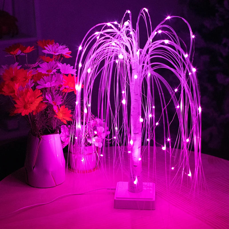 Willow Night Light LED Weeping Willow Tree Lamp - 7 Color Modes Table Lamp for Bedroom Decor - Homevalley.co.uk