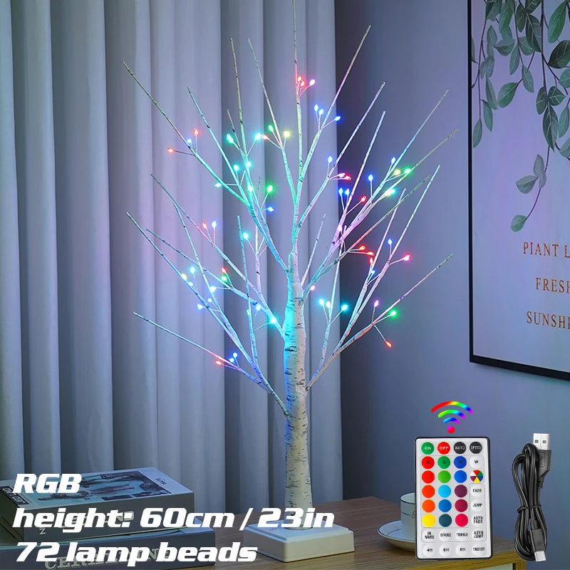 Willow Night Light LED Weeping Willow Tree Lamp - 7 Color Modes Table Lamp for Bedroom Decor - Homevalley.co.uk