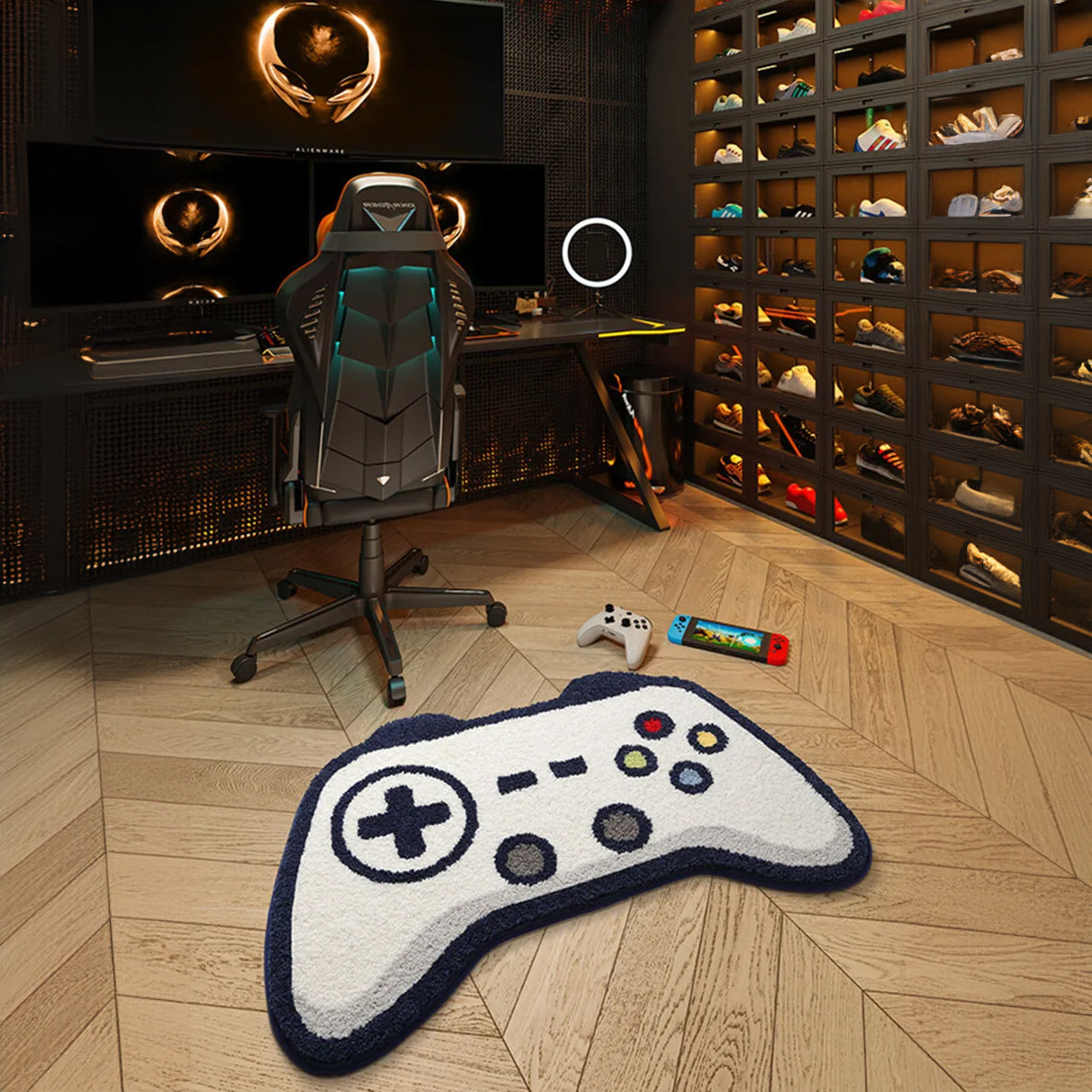 X Box Game Shape Floor Rug – Fun and Stylish Gaming Room Decor - Homevalley.co.uk