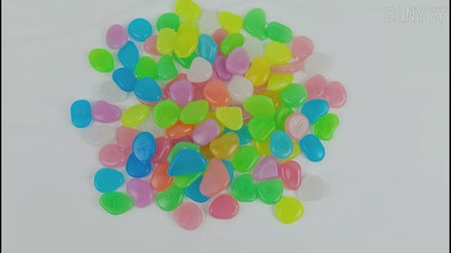 25/50pcs Glow in the Dark Garden Pebbles