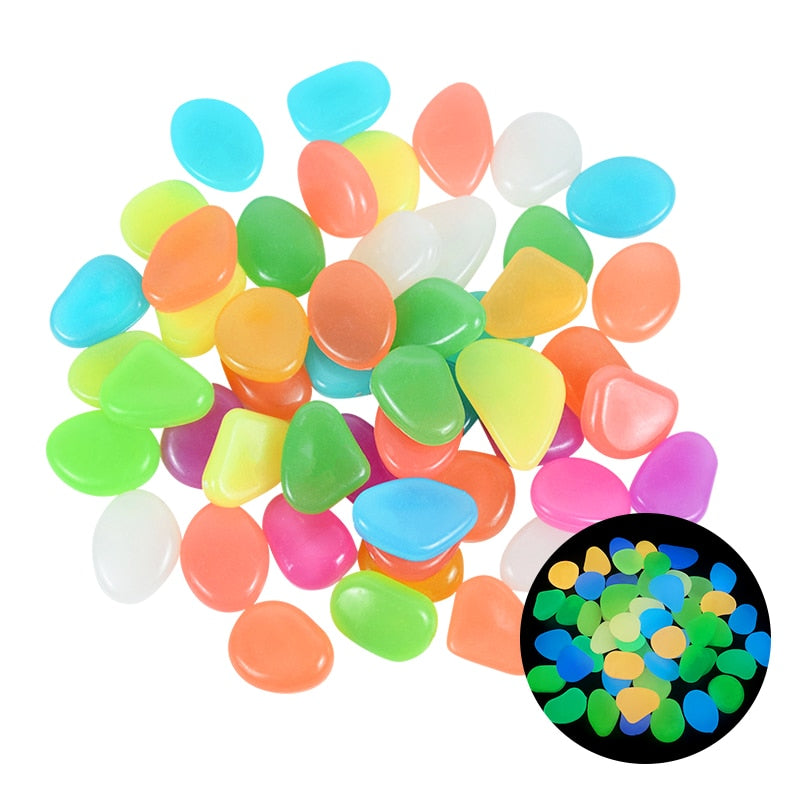 25/50pcs Glow in the Dark Garden Pebbles - Homevalley.co.uk