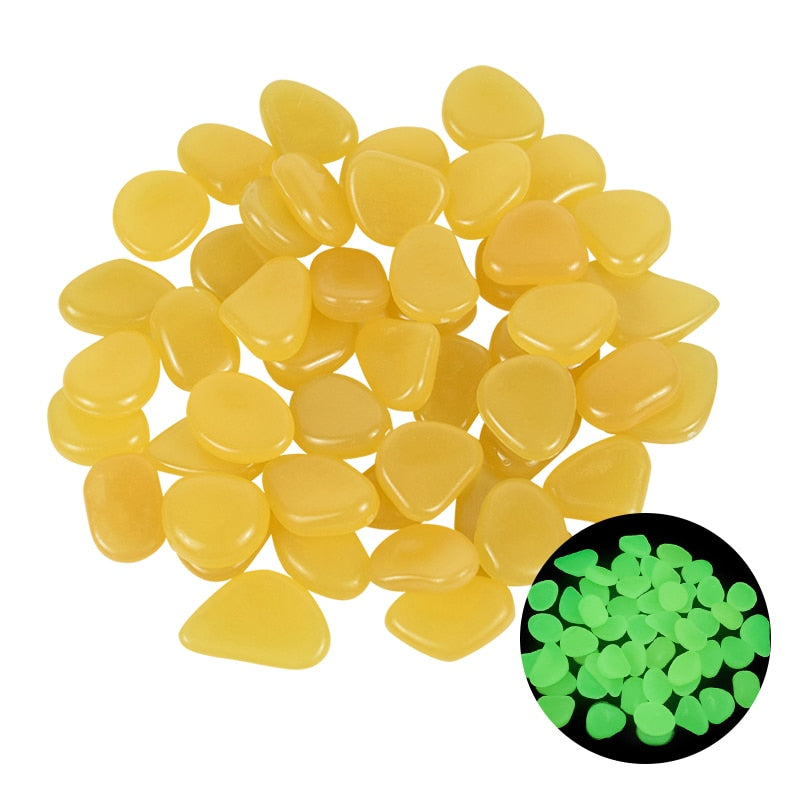 25/50pcs Glow in the Dark Garden Pebbles - Homevalley.co.uk