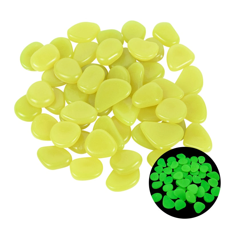 25/50pcs Glow in the Dark Garden Pebbles - Homevalley.co.uk
