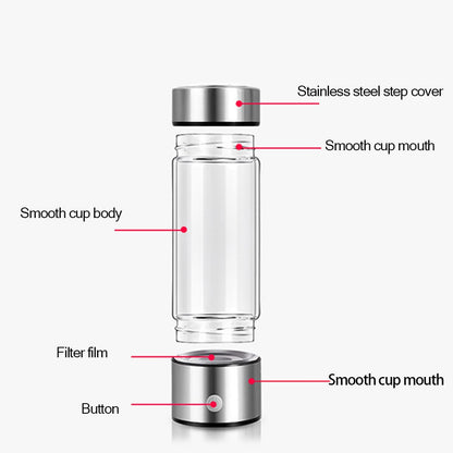 Hydrogen Generator Alkaline Maker Rechargeable Portable Water Bottle - Homevalley.co.uk