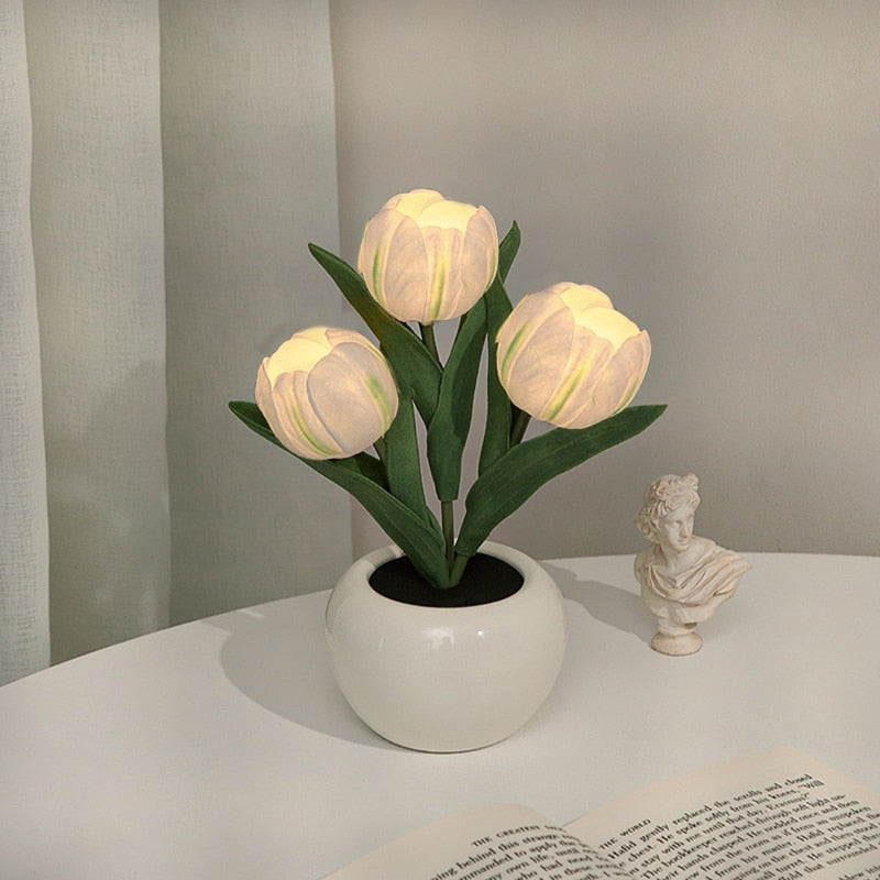 LED Tulip Night Light Table Bedside Lamp - Homevalley.co.uk
